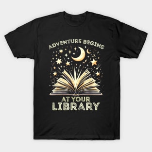Adventure Begins At Your Library 2024 T-Shirt